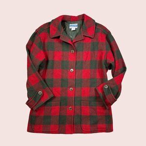 Pendleton Vintage Wool Shadow Plaid Chore Barn Jacket Coat Men Small Wmn Medium